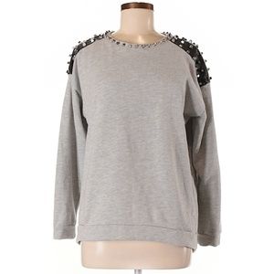 FORVER 21 EXCLUSIVE LEATHER STUDDED SWEATER